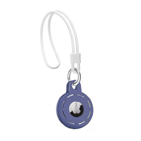 Airtag Holder with Keyring, Wrist Strap, Carabiner Keychain Ring | Blue Airtag Holder with Keyring, Wrist Strap, Carabiner Keychain Ring | Blue